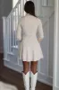 Cozy In Knit Sweater Mini Dress - Cream sold by Hazel & Olive