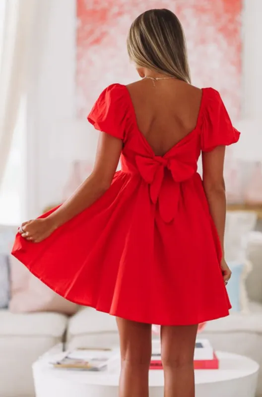 Love in the Afternoon Mini Dress - Red sold by Hazel & Olive