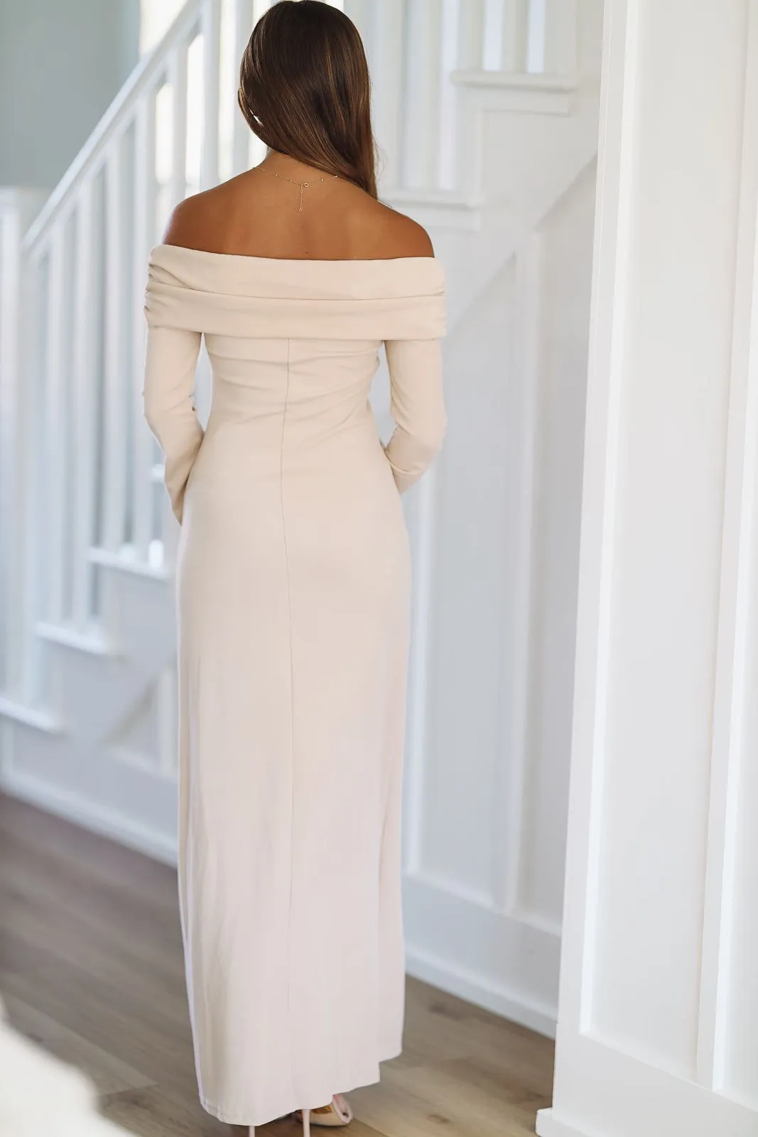 Gentle Reminder Knit Maxi Dress - Beige sold by Hazel & Olive product image thumbnail 3