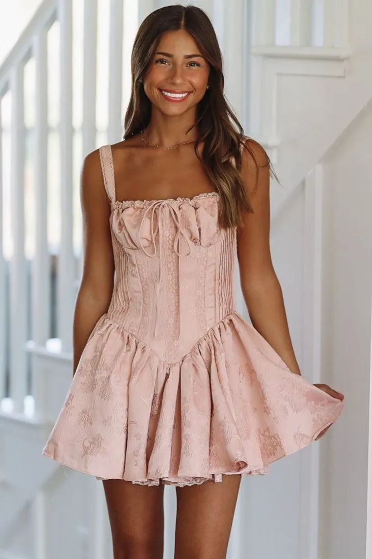 Sparks Fly Satin Mini Dress - Mauve Pink sold by Hazel & Olive