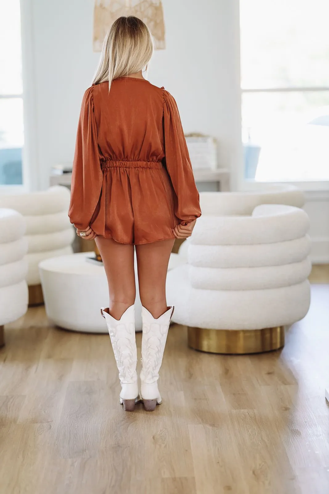 Hand in Hand Romper - Mocha Bronze sold by Hazel & Olive product image thumbnail 2