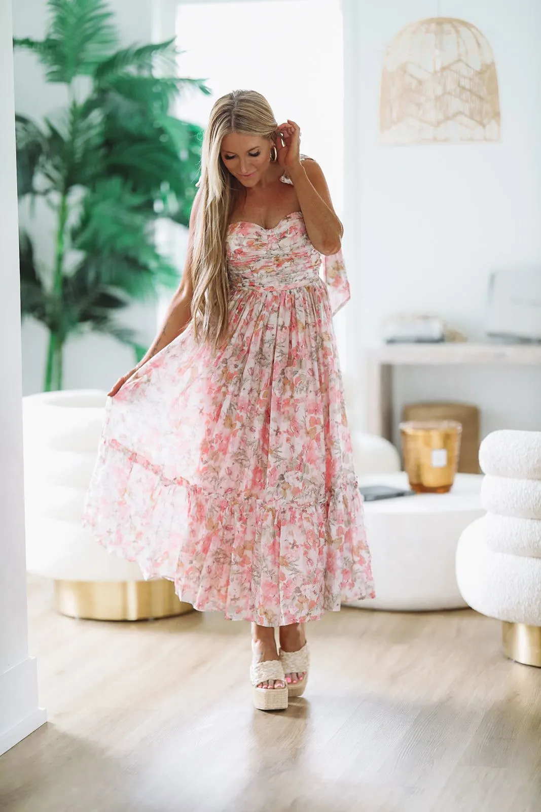 Dressed to Impress Maxi Dress - Pink sold by Hazel & Olive product image thumbnail 5