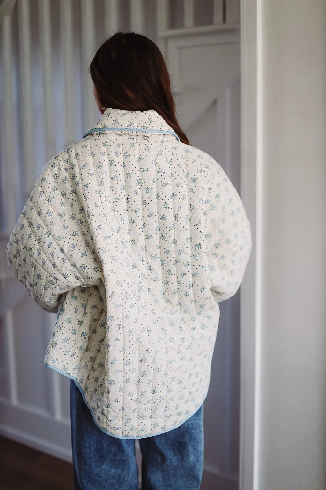 Worth Celebrating Quilted Jacket - Blue sold by Hazel & Olive product image thumbnail 3