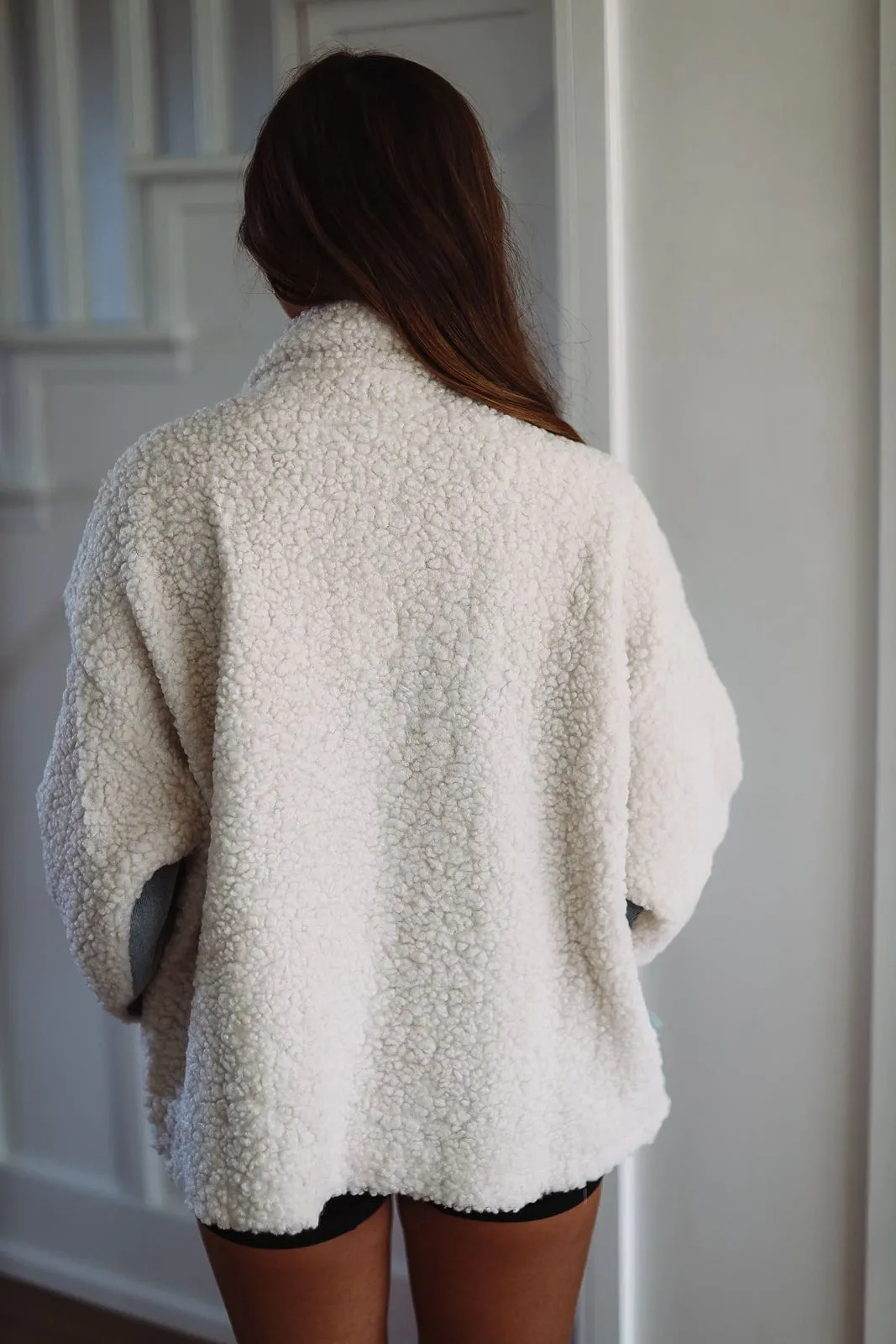 Colorado Bound Sherpa Denim Jacket - Ivory and Light Wash sold by Hazel & Olive product image thumbnail 3