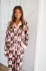 Martini Moments Pajama Pants - Pink and Brown sold by Hazel & Olive