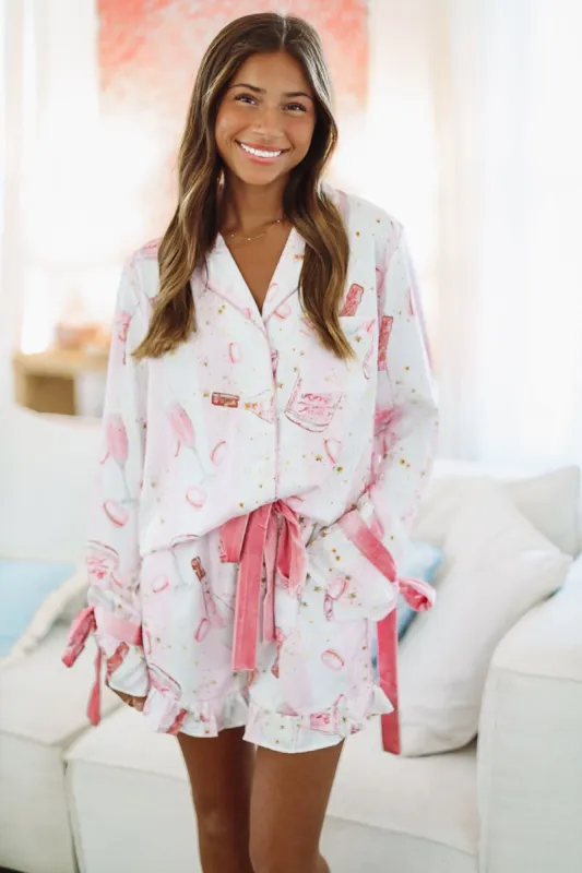 Sweet Treats Pajama Shorts - Pink sold by Hazel & Olive