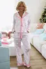 Fancy Me Pant and Top Pajama Set - Pink and Blue sold by Hazel & Olive
