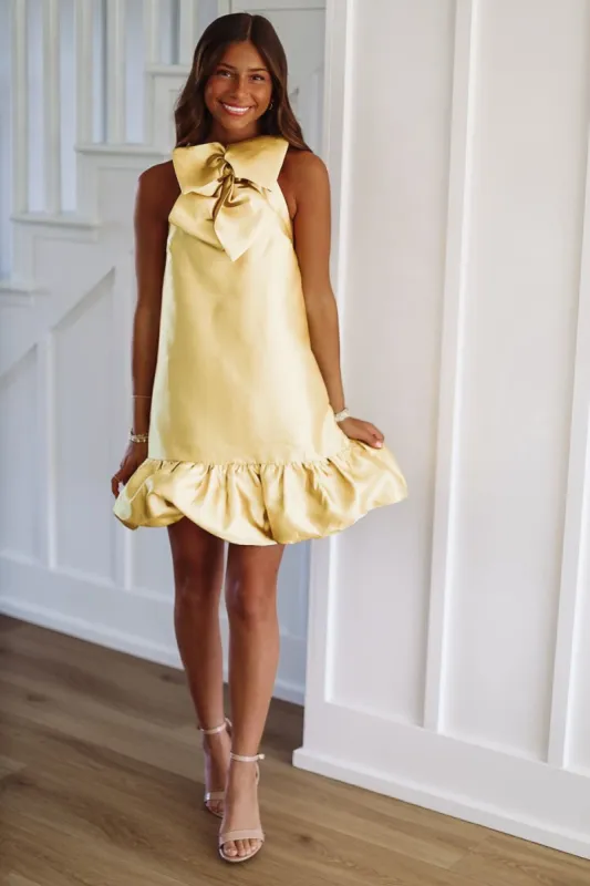 I'm Dazzled Mini Dress - Yellow sold by Hazel & Olive