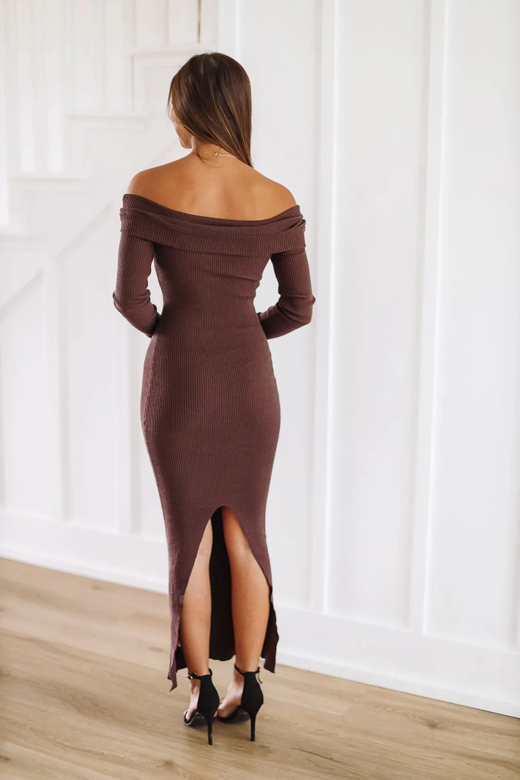 Feeling Frosty Maxi Dress - Brown sold by Hazel & Olive product image thumbnail 3