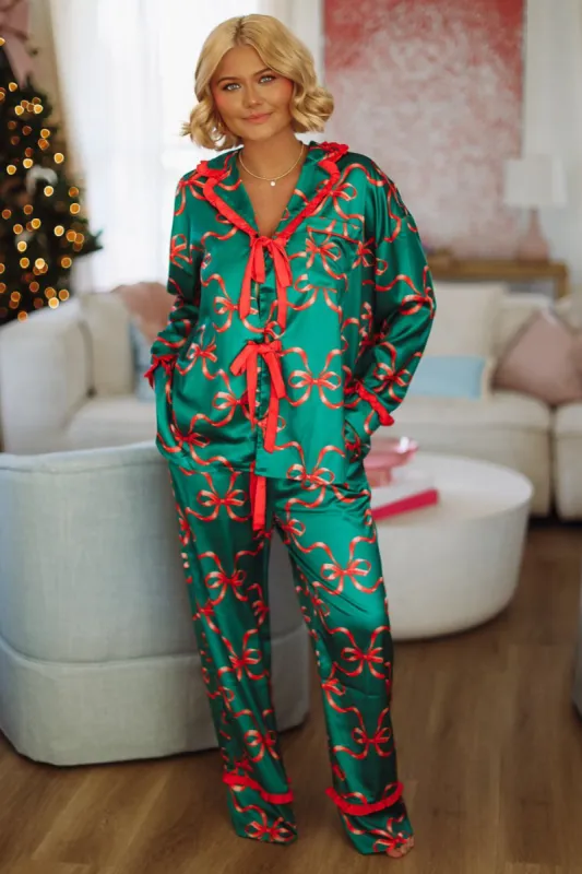 Christmas Present Pants and Top Pajama set - Green and Red sold by Hazel & Olive