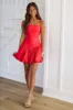 Shiloh Balloon Mini Dress - Red sold by Hazel & Olive