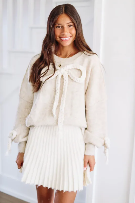 Clara's Bow Sweater - Natural sold by Hazel & Olive