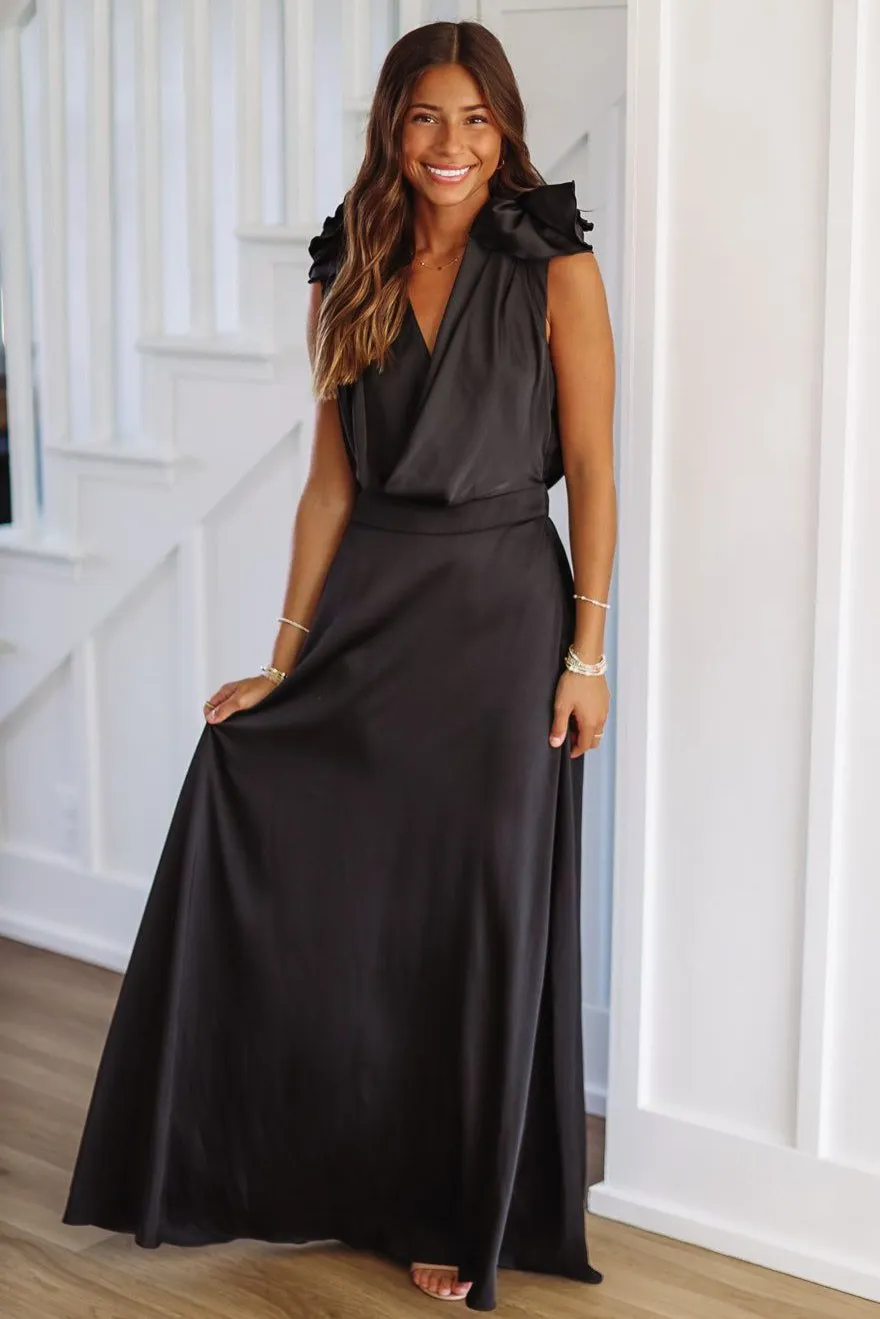 Don't Blame Me Maxi Dress - Black sold by Hazel & Olive