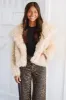 Chinchilly Faux Fur Jacket - Khaki sold by Hazel & Olive