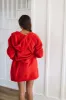 Fuzzy Comfort Shorts, Top and Cardigan Set - Red sold by Hazel & Olive