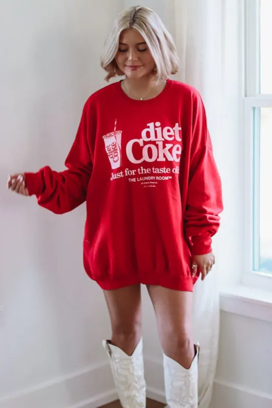 The Laundry Room Diet Coke on Ice Jumper Pullover - Red sold by Hazel & Olive