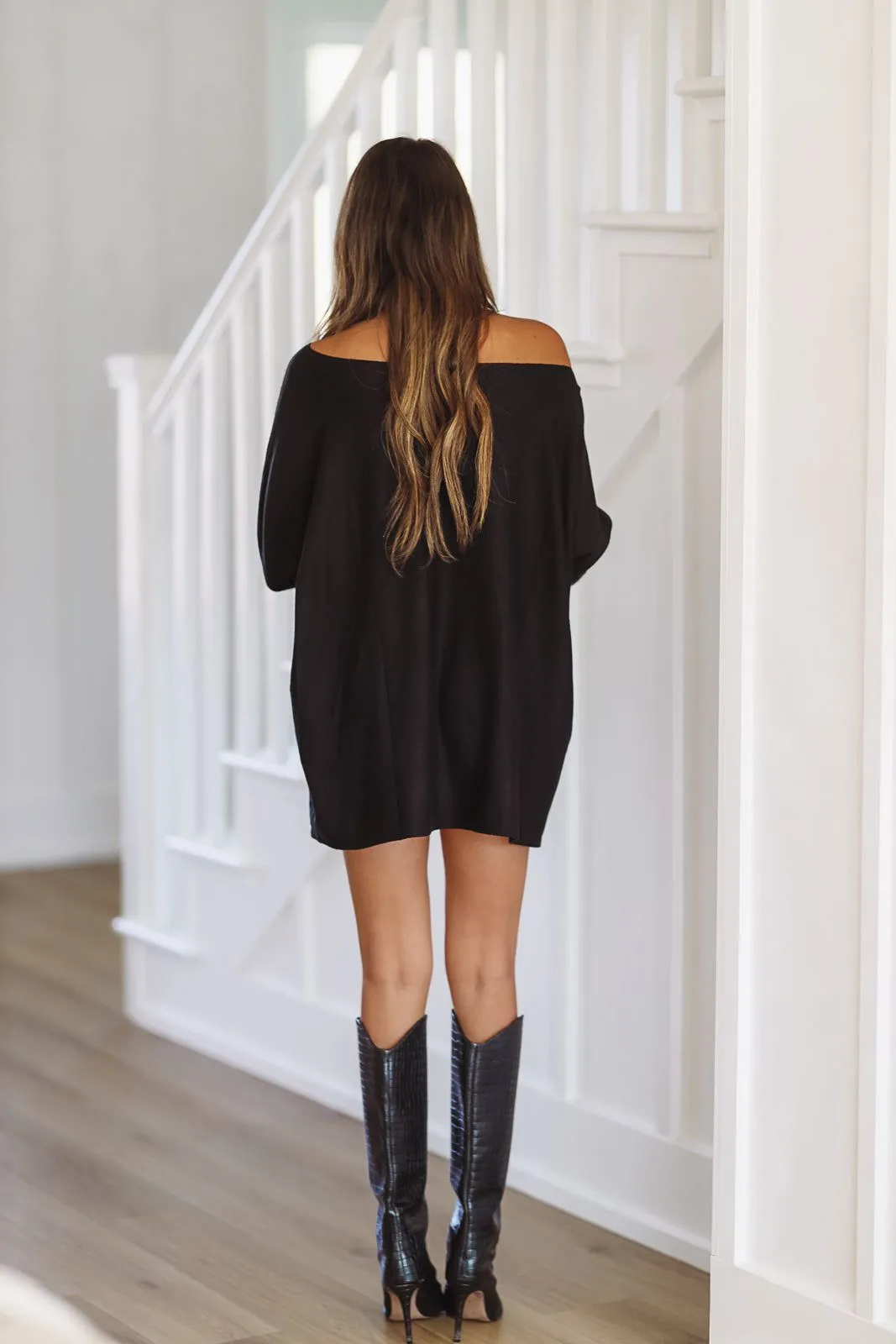 Seasons Best Sweater Dress - Black sold by Hazel & Olive product image thumbnail 3