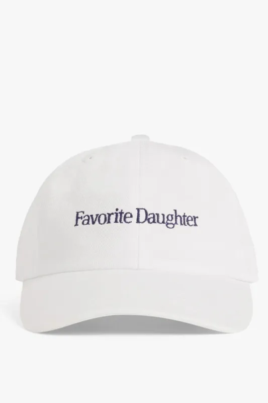 Favorite Daughter Classic Logo Baseball Hat - White (FINAL SALE) made by Hazel & Olive