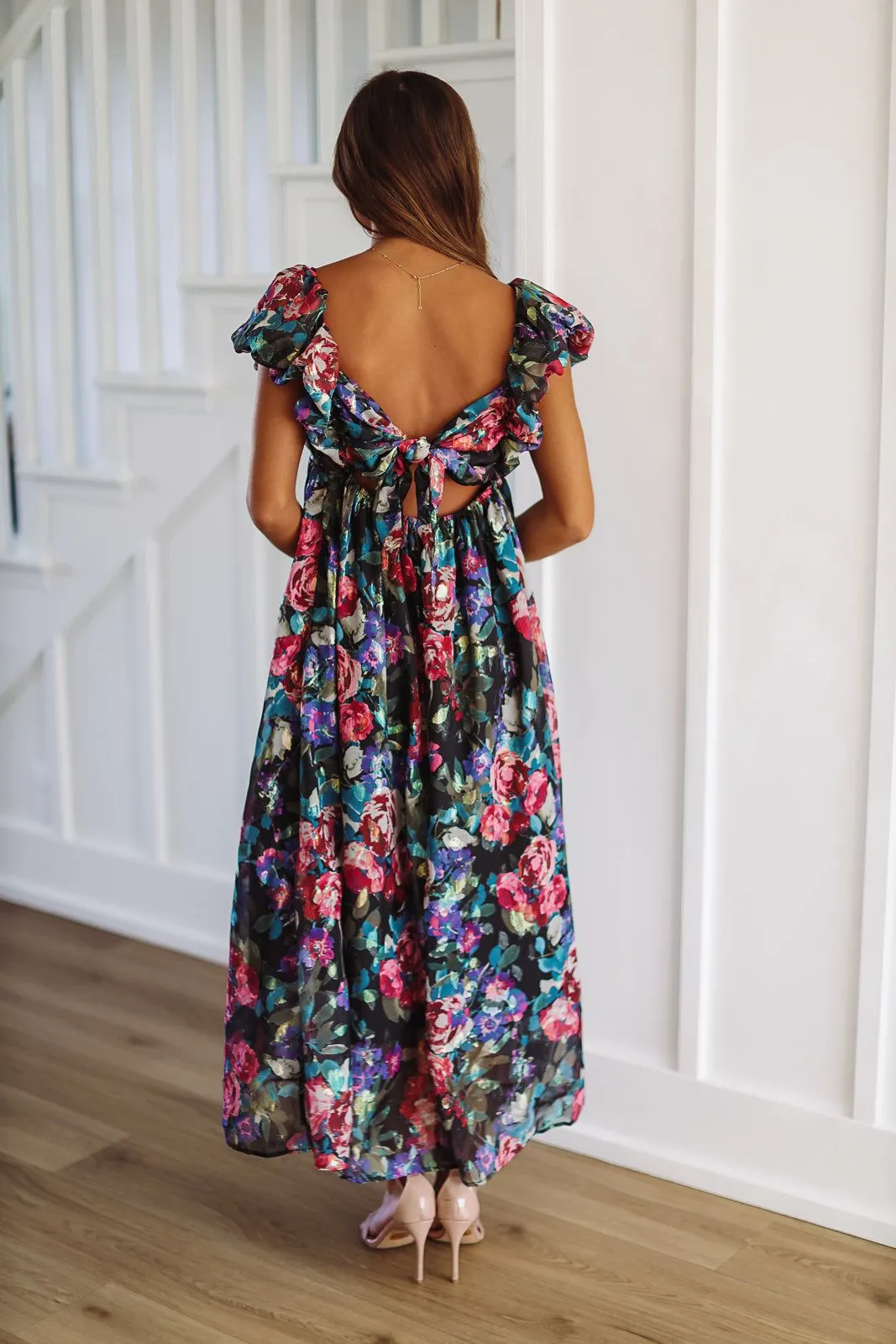 Major Moments Midi Dress - Purple, Green and Blue sold by Hazel & Olive product image thumbnail 3