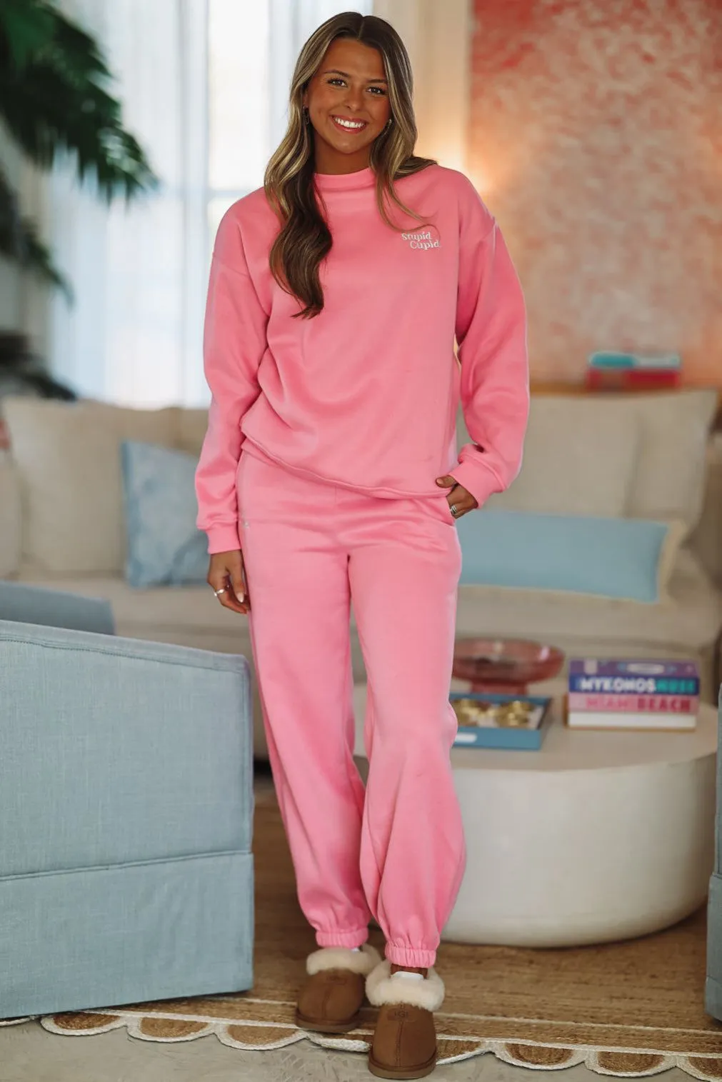 Stupid Cupid Sweatshirt - Pink sold by Hazel & Olive