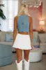 Way Back Home Demin Top - Medium Wash sold by Hazel & Olive