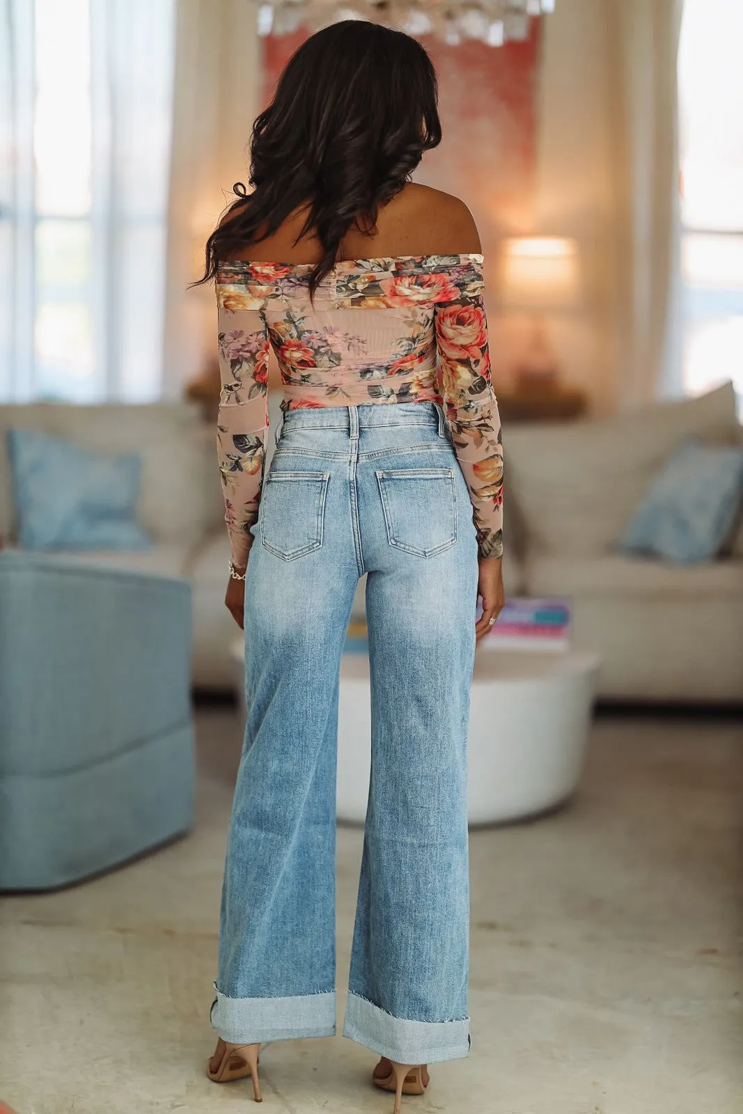 Sheer Bliss Bodysuit - Blush Floral sold by Hazel & Olive product image thumbnail 3