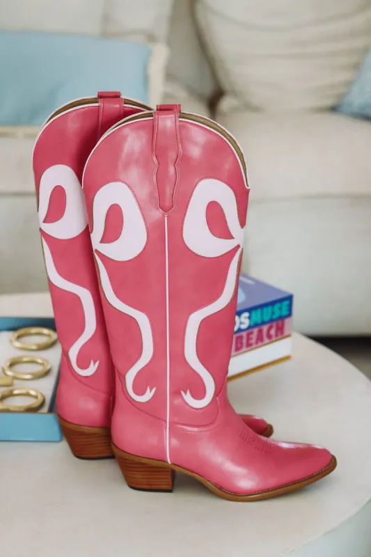 Just a City Girl Cowboy Boots - Pink sold by Hazel & Olive