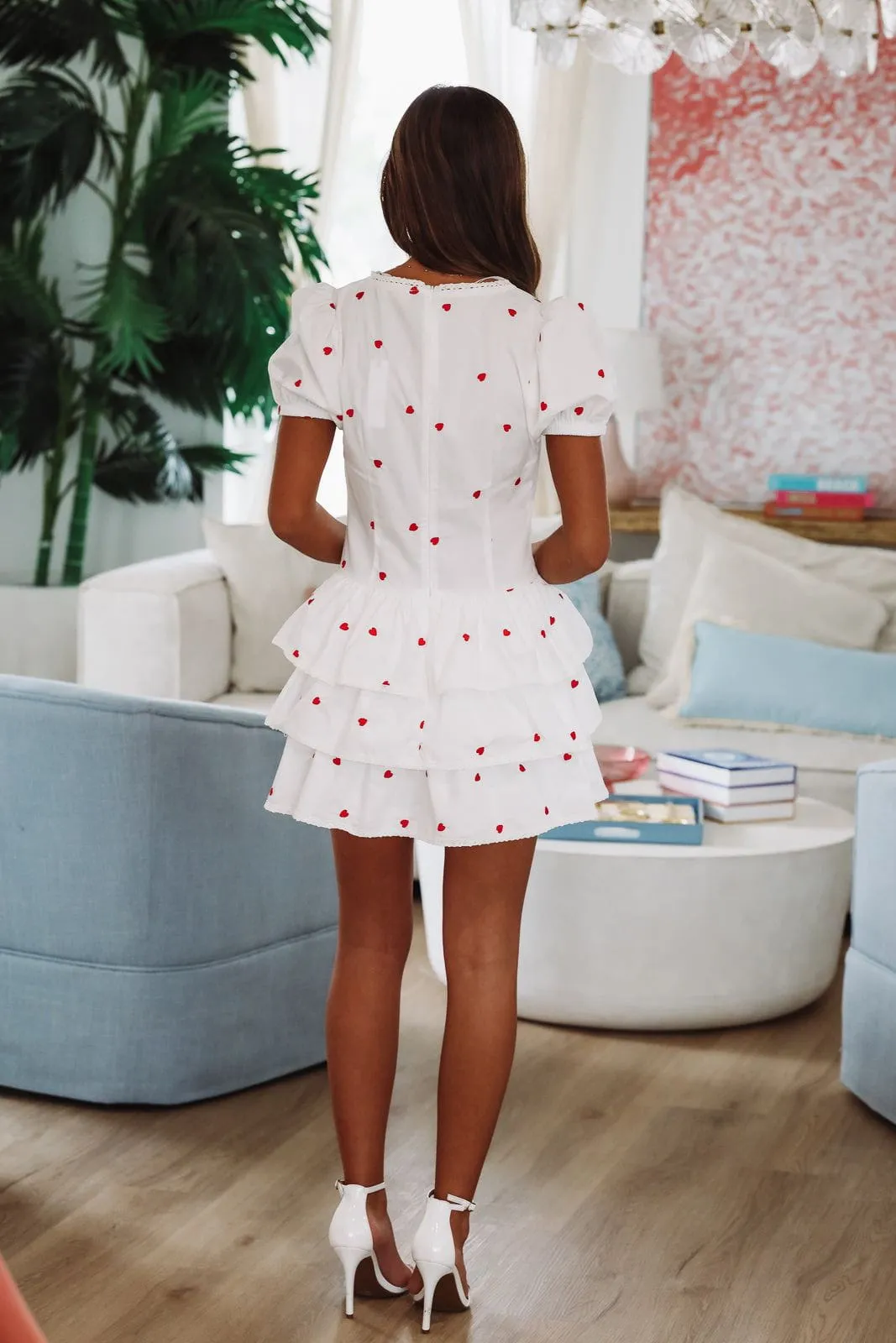 Wear With Love Mini Dress - White and Red sold by Hazel & Olive product image thumbnail 3