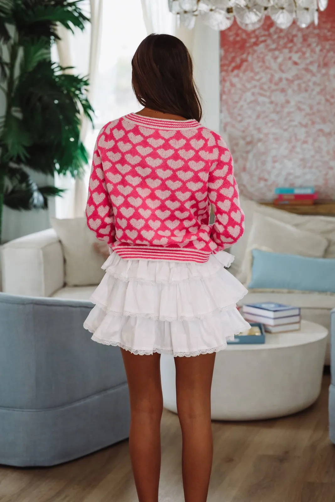 Full of Hearts Cardigan - Fuchsia sold by Hazel & Olive product image thumbnail 3