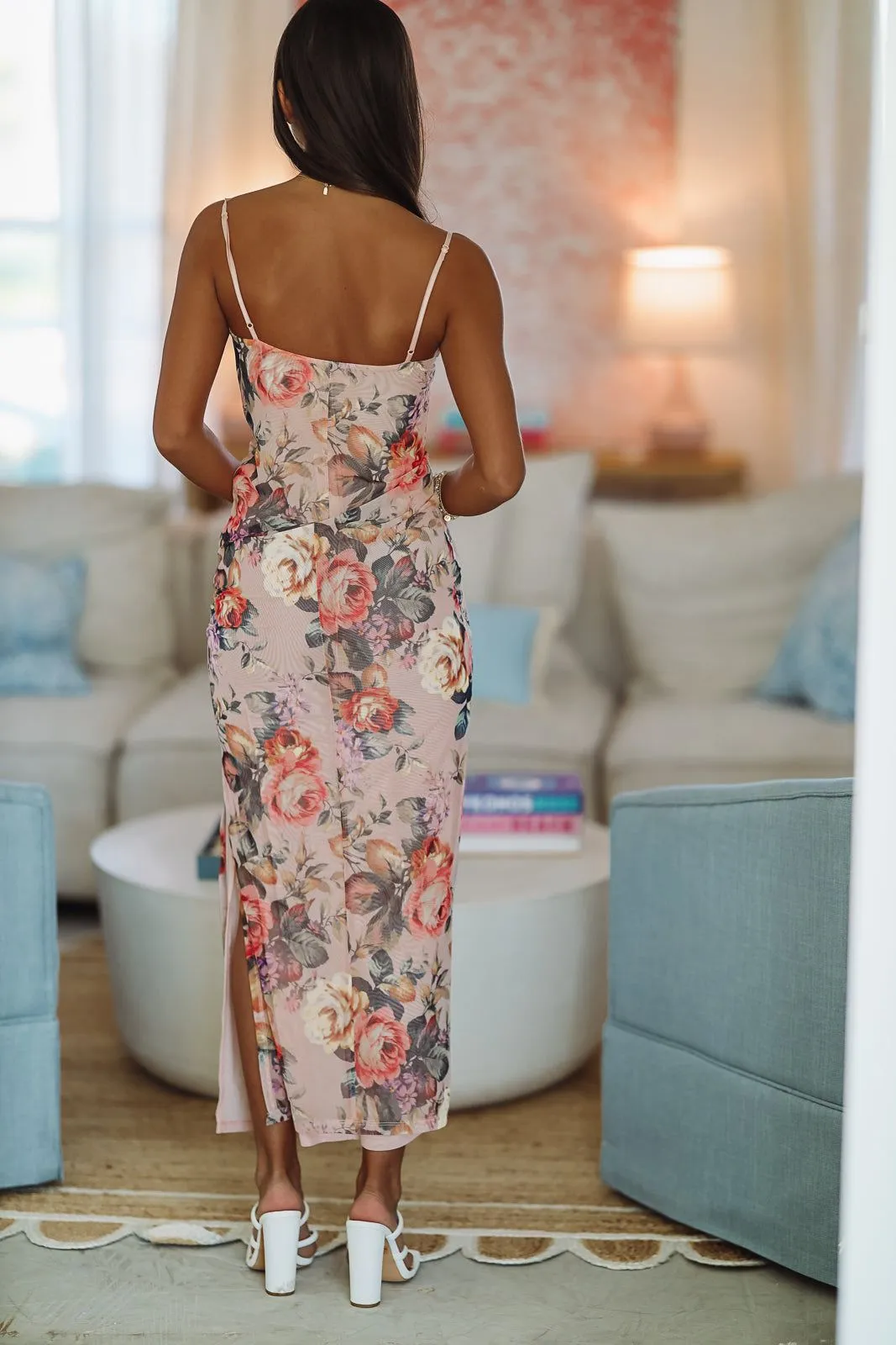 Waltz in the Garden Maxi Dress - Light Pink (FINAL SALE) sold by Hazel & Olive product image thumbnail 3