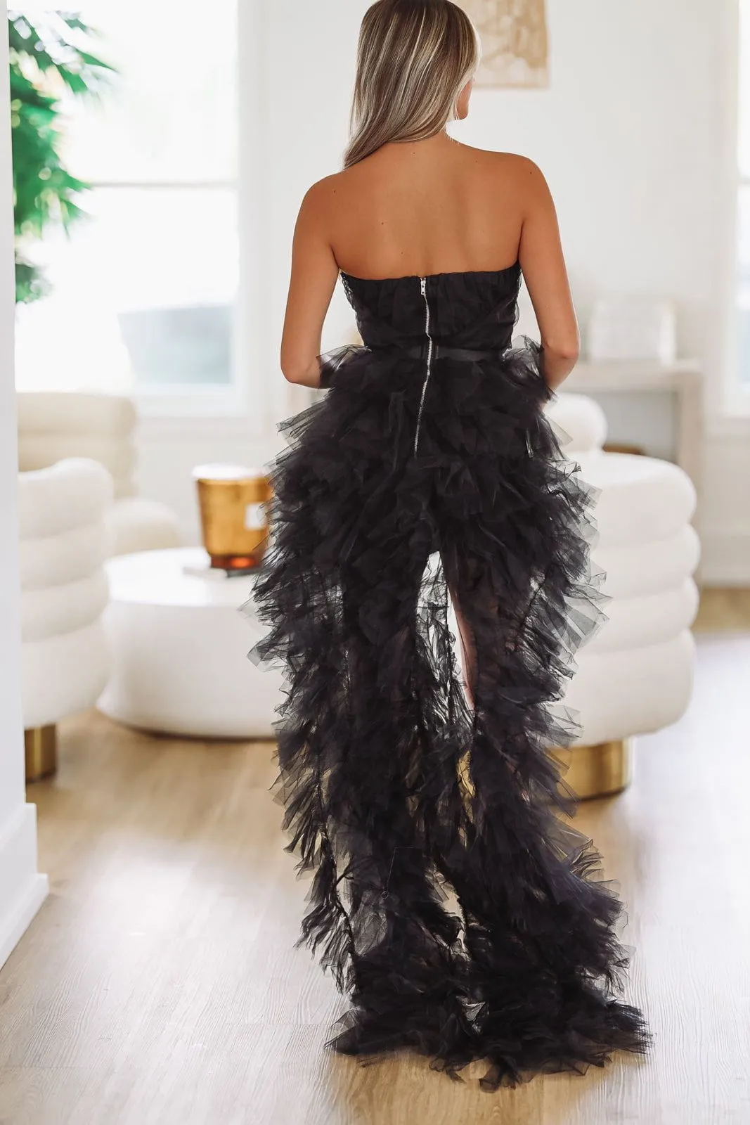 In The Moment High Low Tulle Dress - Black sold by Hazel & Olive product image thumbnail 2