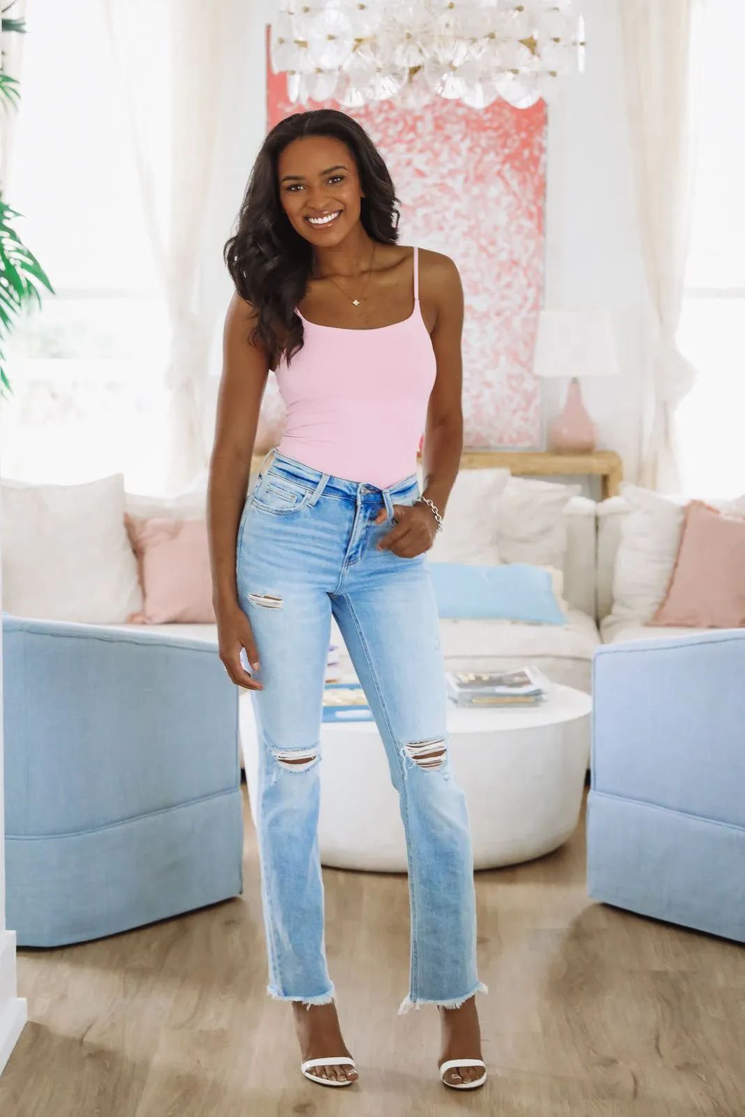 Snatched Tank Bodysuit - Lavender sold by Hazel & Olive product image thumbnail 2