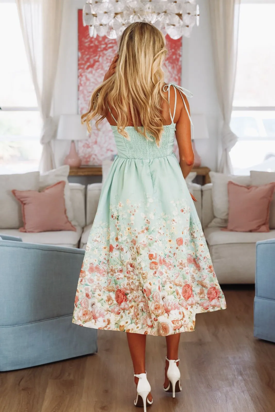 Garden Essence Midi Dress - Sage sold by Hazel & Olive product image thumbnail 3