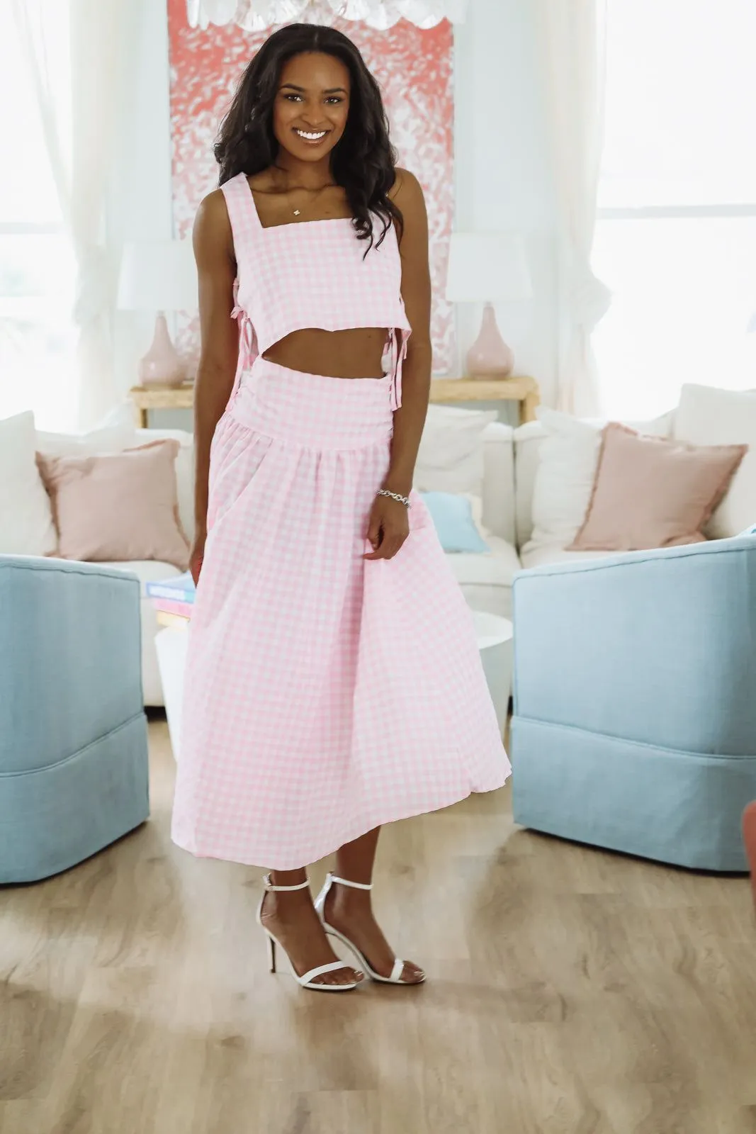 Summer Solstice Tank and Midi Skirt Set - Pink sold by Hazel & Olive product image thumbnail 3