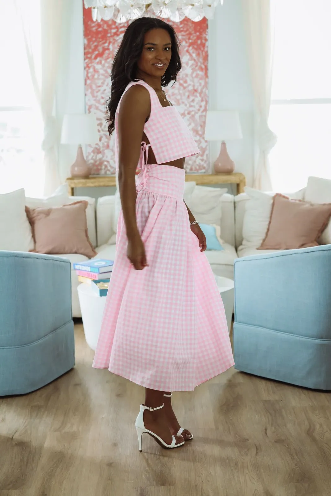 Summer Solstice Tank and Midi Skirt Set - Pink sold by Hazel & Olive product image thumbnail 5