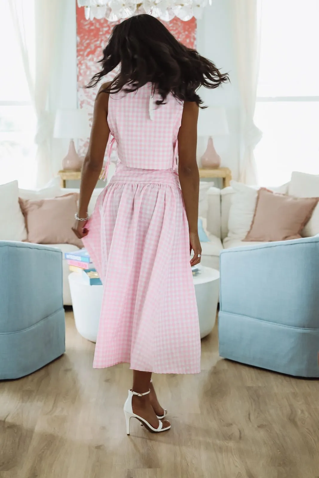 Summer Solstice Tank and Midi Skirt Set - Pink sold by Hazel & Olive product image thumbnail 4