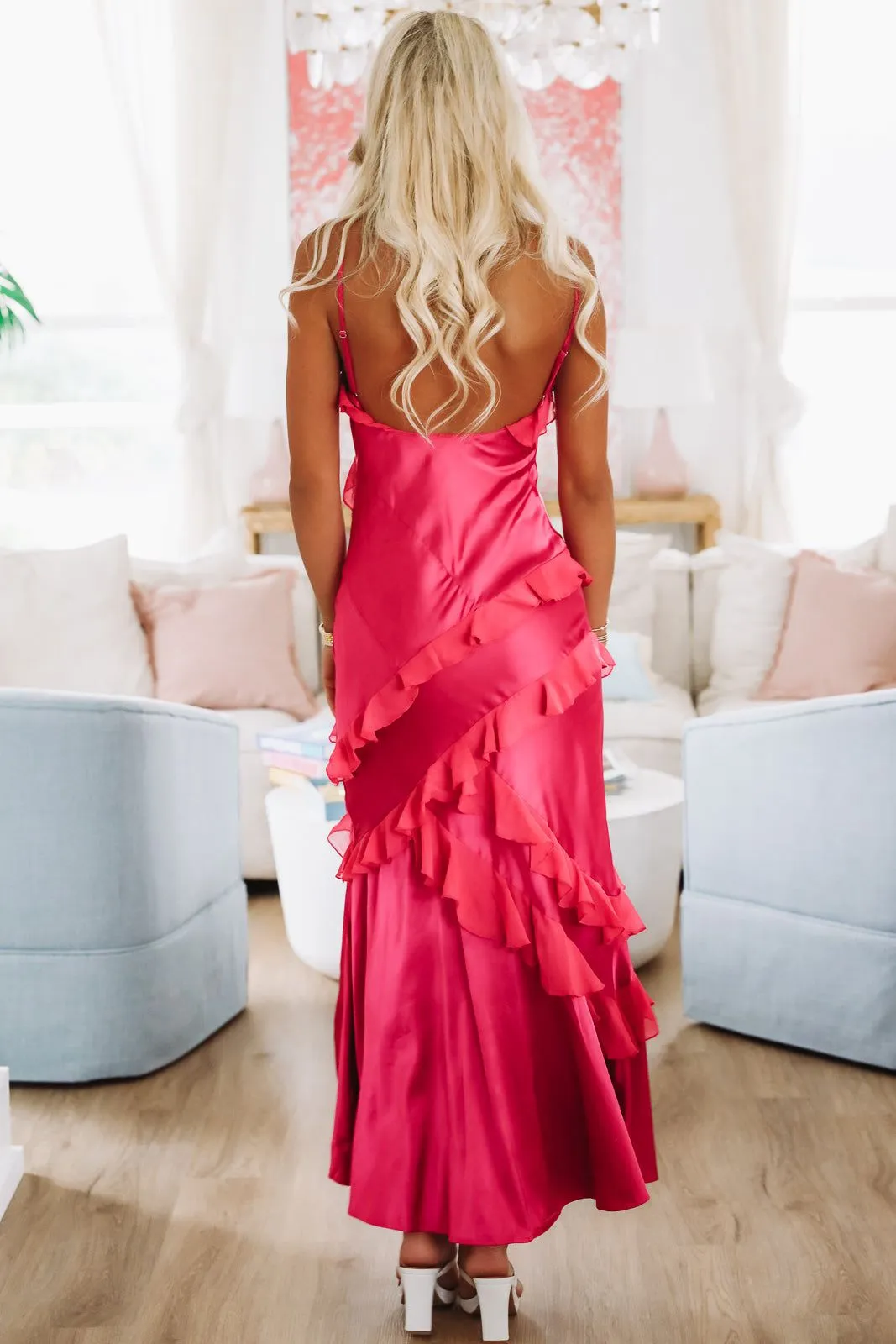 Ruffled Bliss Maxi Dress - Pink sold by Hazel & Olive product image thumbnail 2