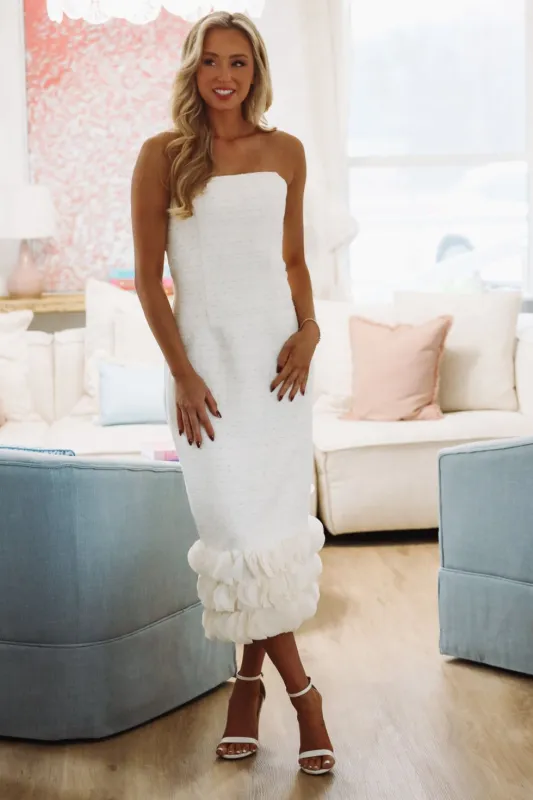 Blissful Flutter Maxi Dress - Cream sold by Hazel & Olive
