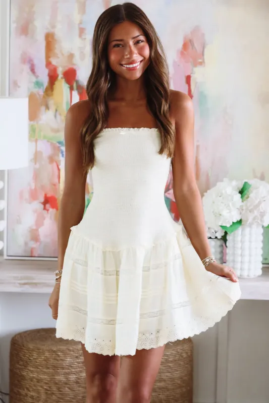 Buttercup Mini Dress - Light Yellow  (FINAL SALE) sold by Hazel & Olive