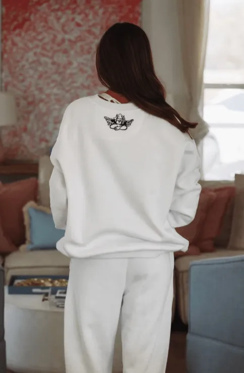 Boys Lie Caitlyn Coded Kara Crewneck - White sold by Hazel & Olive product image thumbnail 3