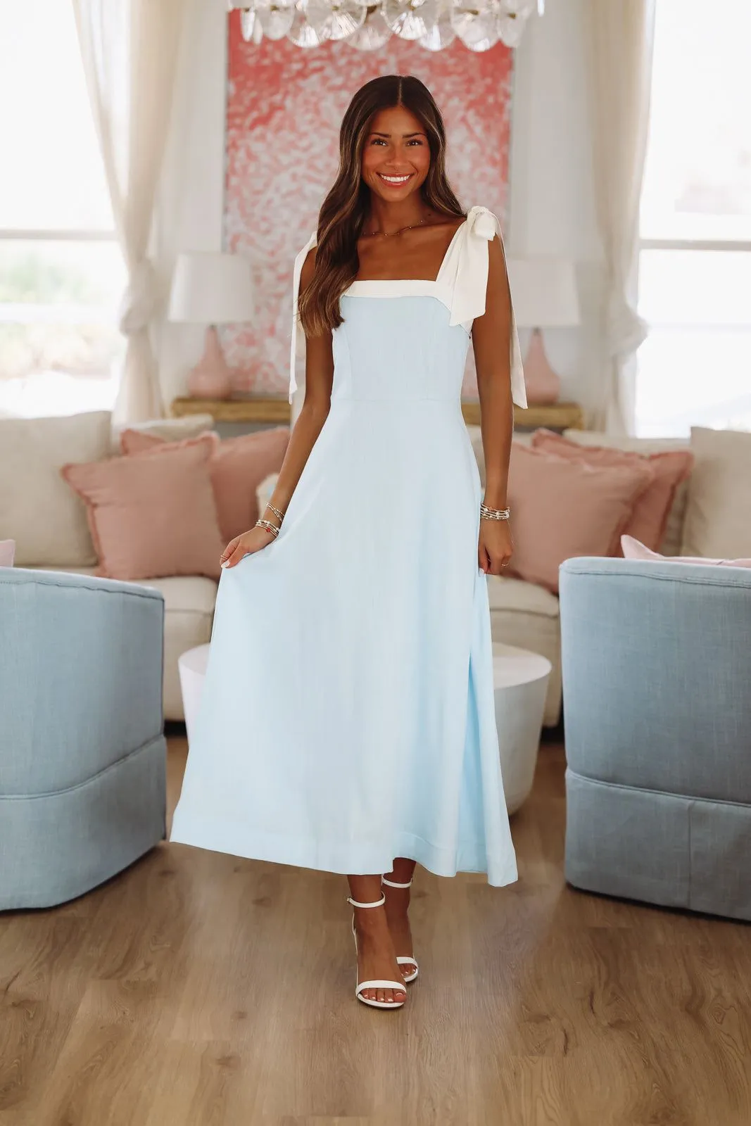 Evening Mantra Midi Dress - Blue sold by Hazel & Olive product image thumbnail 2