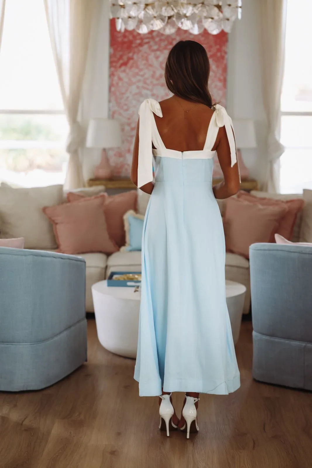 Evening Mantra Midi Dress - Blue sold by Hazel & Olive product image thumbnail 4