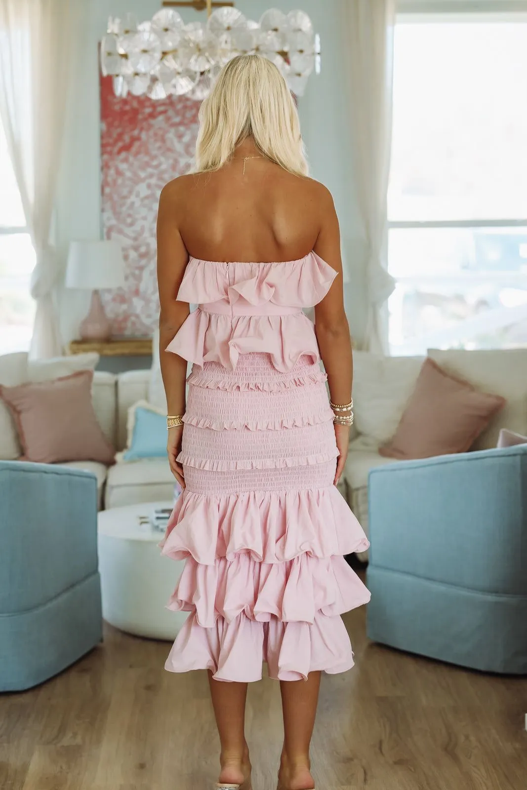 Tranquil Ruffle Top and Maxi Skirt Set - Mauve sold by Hazel & Olive product image thumbnail 4