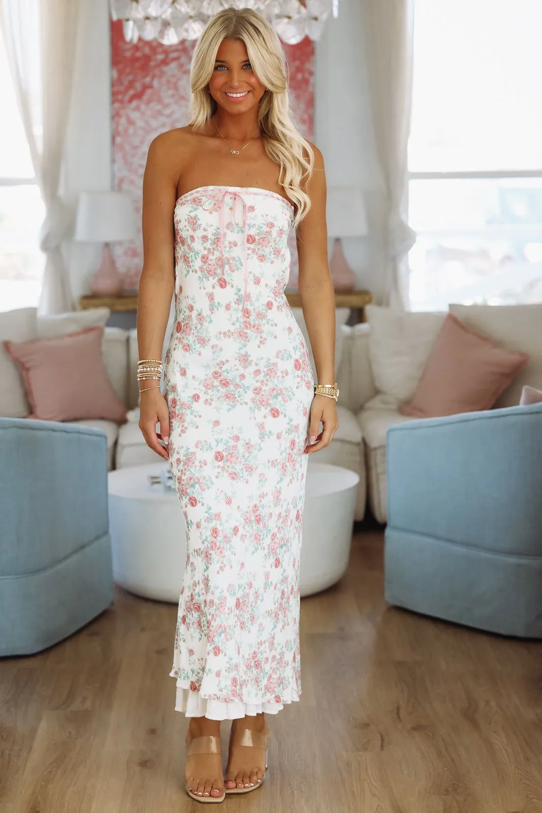 Floral Fantasy Maxi Dress - Pink sold by Hazel & Olive product image thumbnail 2