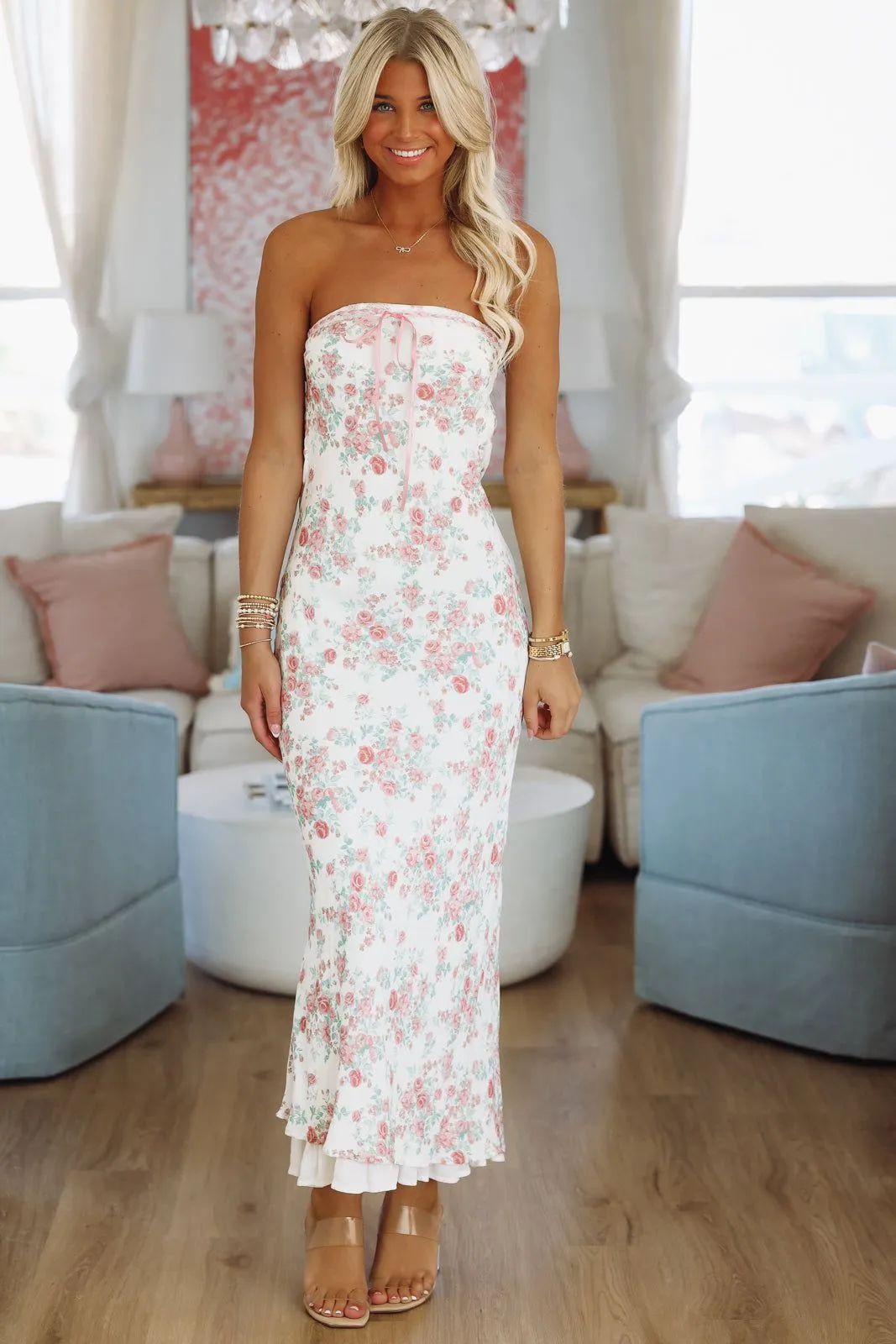 Floral Fantasy Maxi Dress - Pink sold by Hazel & Olive