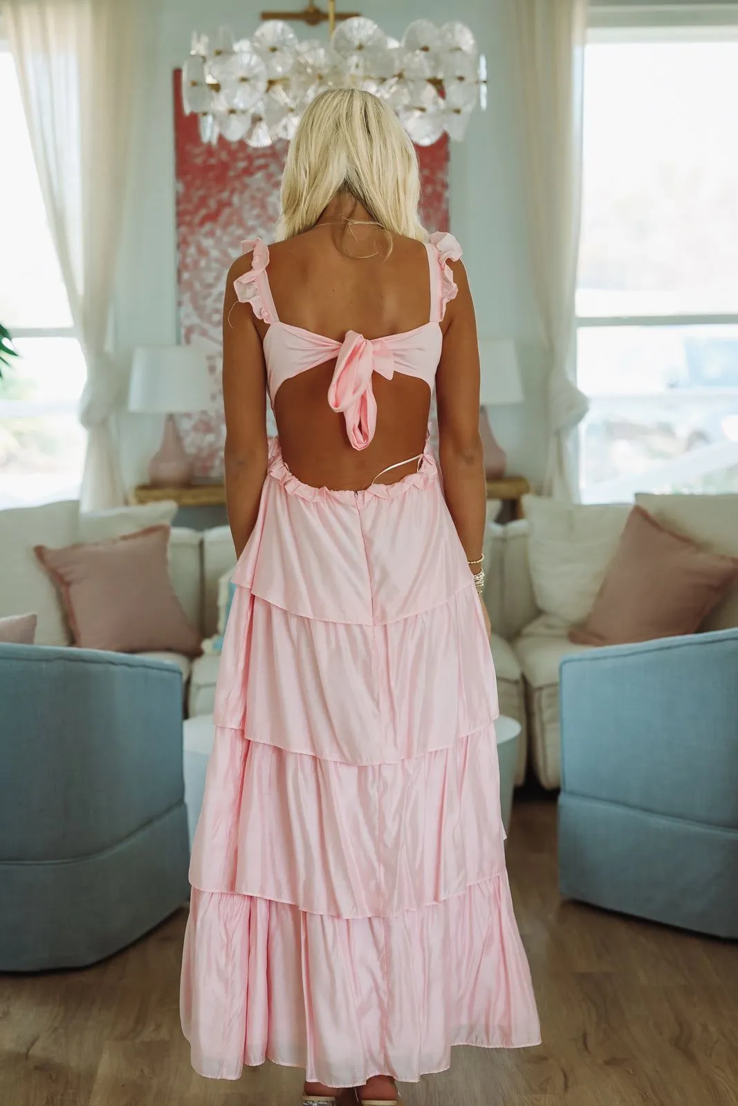 Rosette Maxi Dress - Pink sold by Hazel & Olive product image thumbnail 3