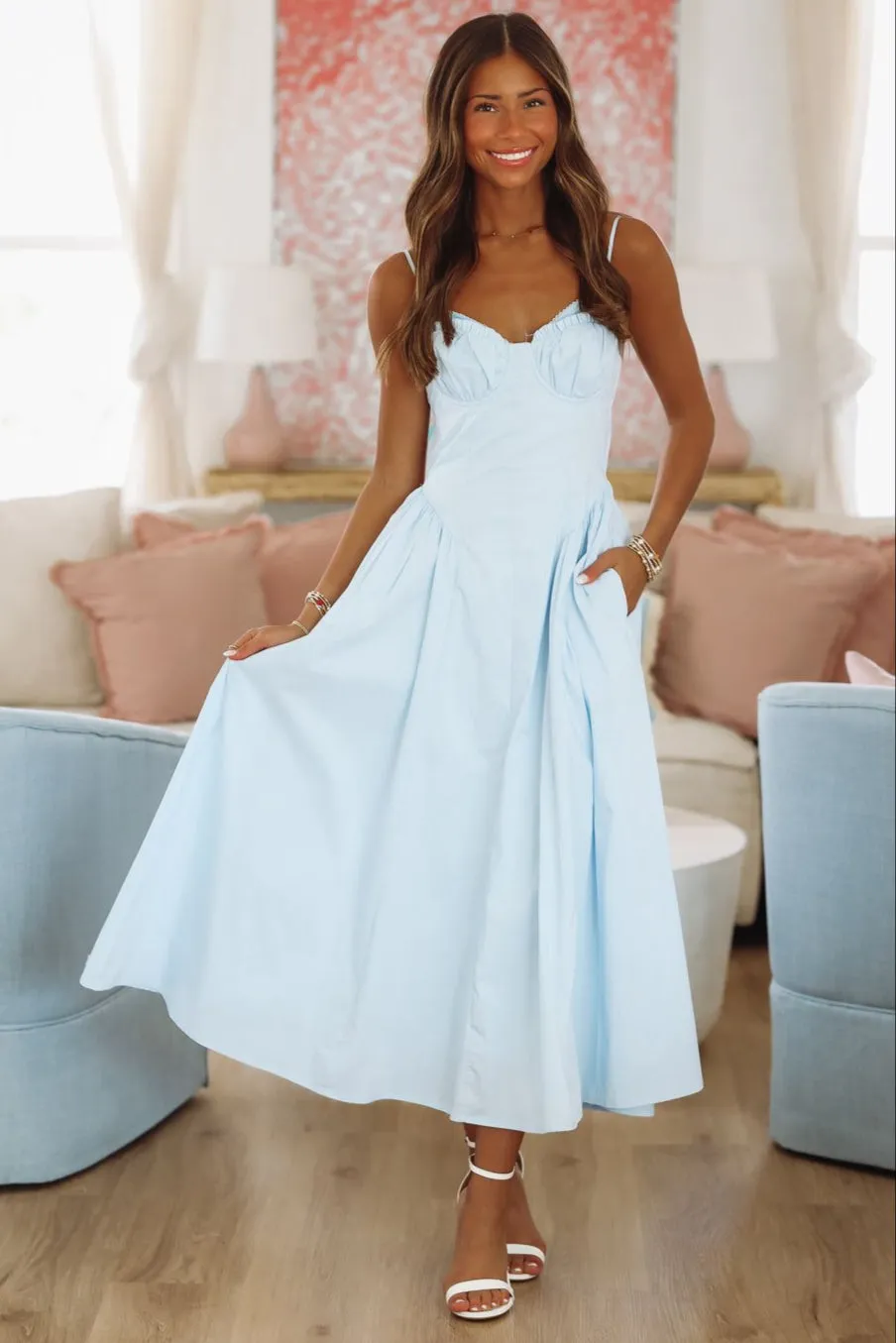 Alice Maxi Dress - Blue sold by Hazel & Olive