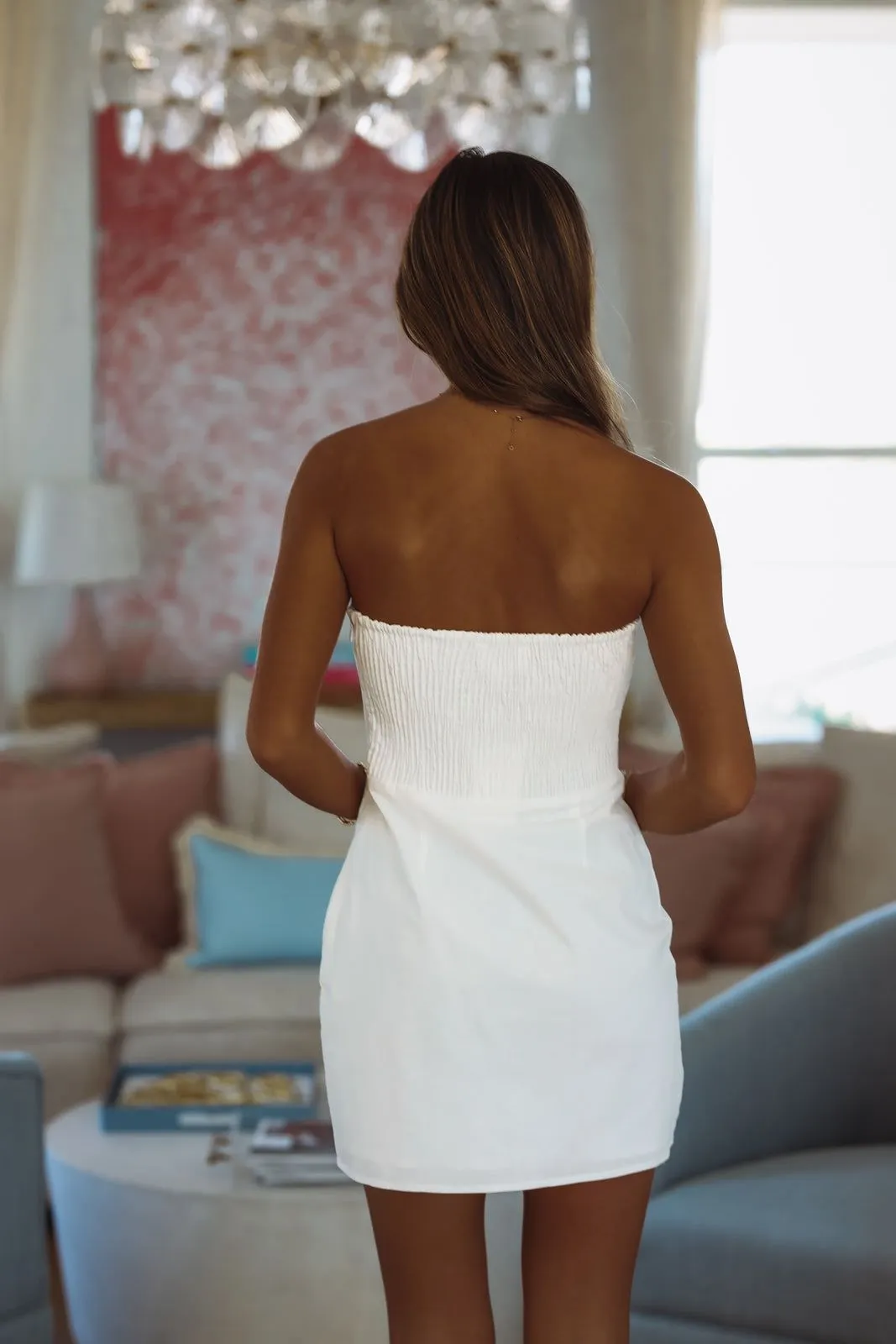 Fun Night Out Mini Dress by Line and Dot - White sold by Hazel & Olive product image thumbnail 4