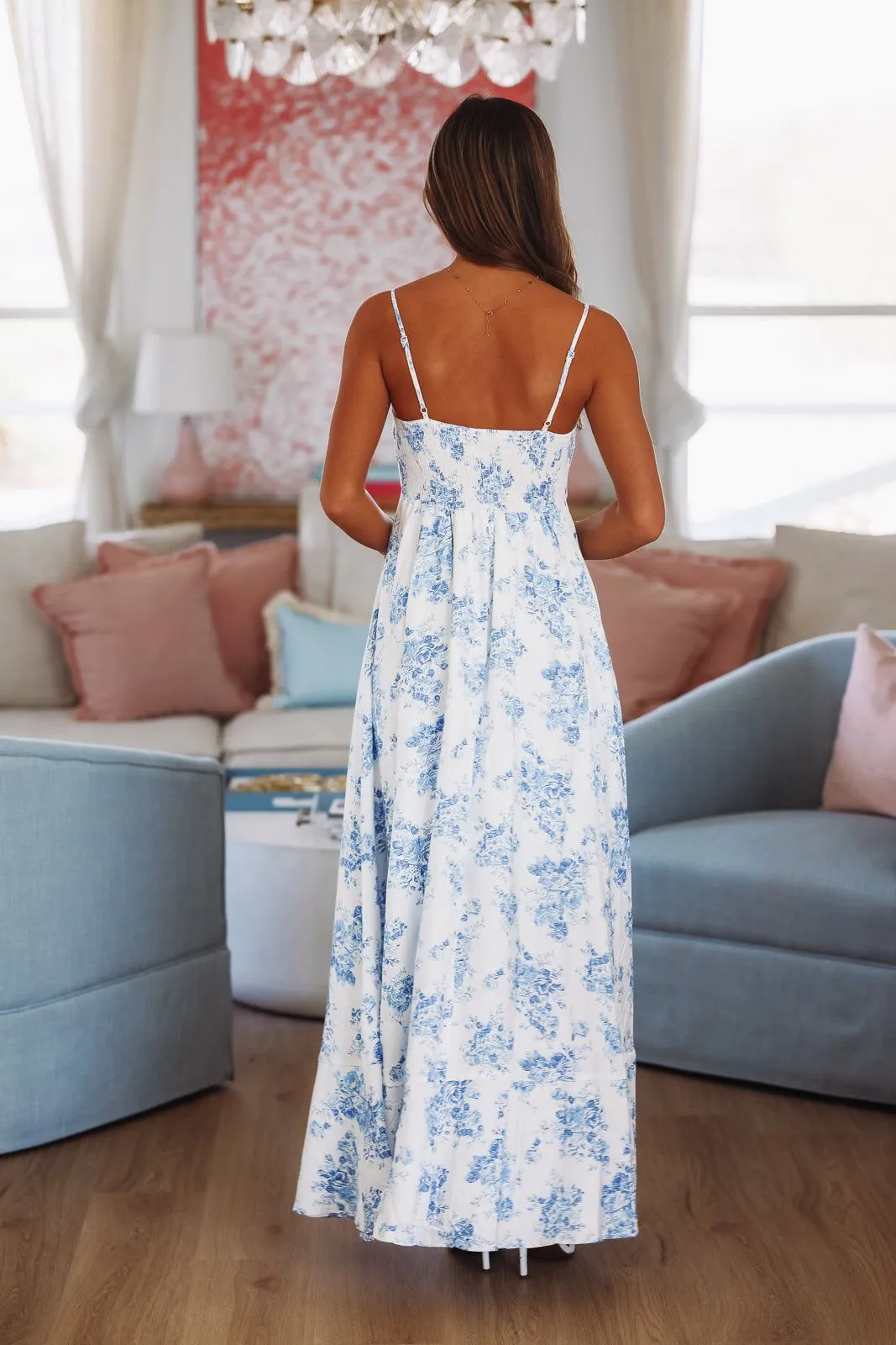 Weekend Bliss Maxi Dress - Blue and White sold by Hazel & Olive product image thumbnail 5