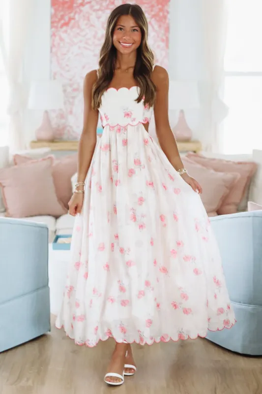 Celebratory Moment Midi Dress - Pink sold by Hazel & Olive